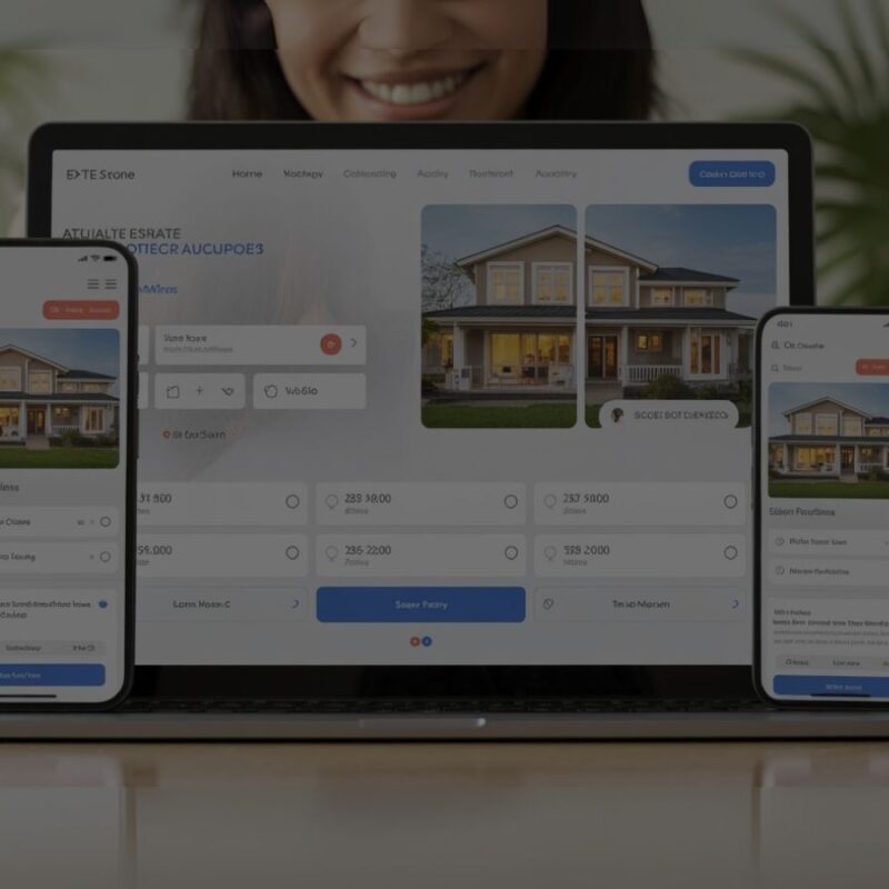 Real estate website with fast-loading, mobile-optimized layout and high usability scores