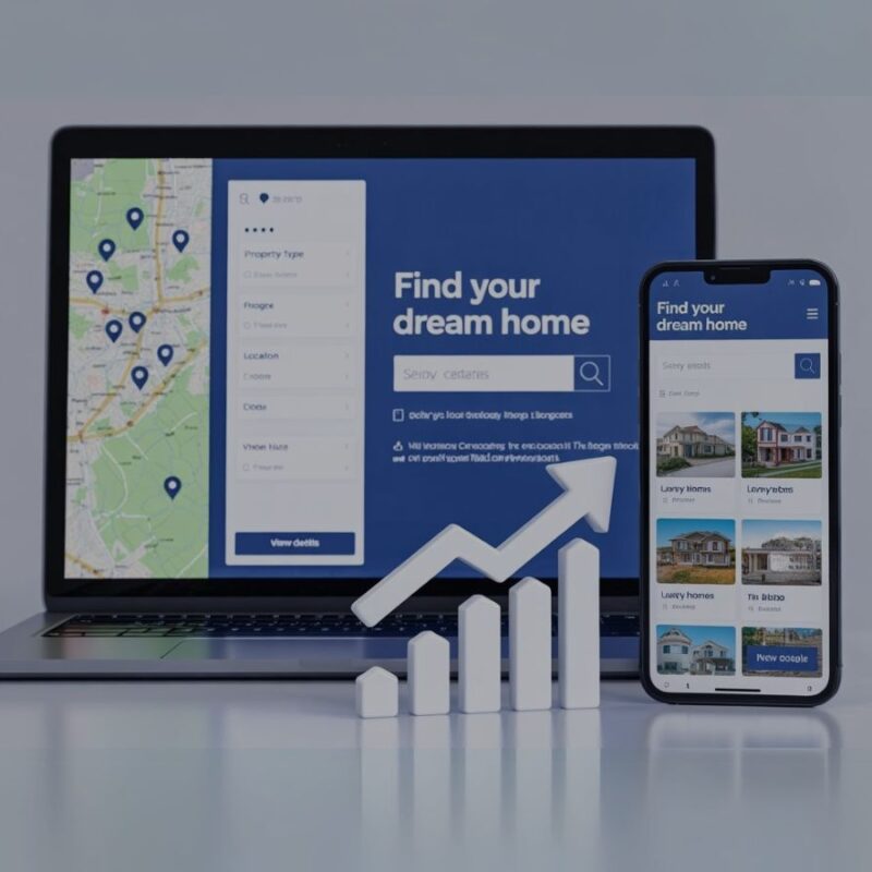 User interface of a real estate portal